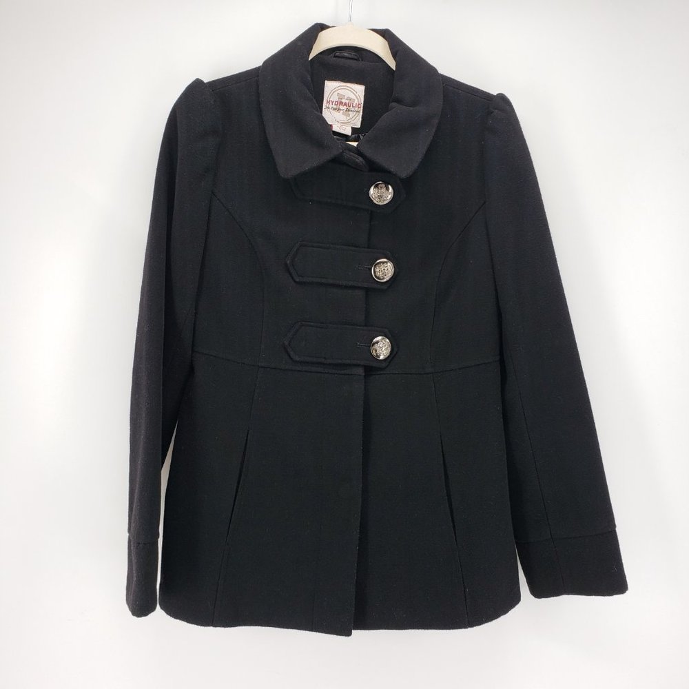 Hydraulic | Pea Coat | Black